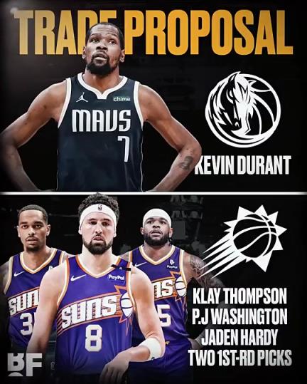 和歐文濃眉組三巨？美媒：獨(dú)行俠可用克萊+PJ+哈迪+倆首輪去換KD