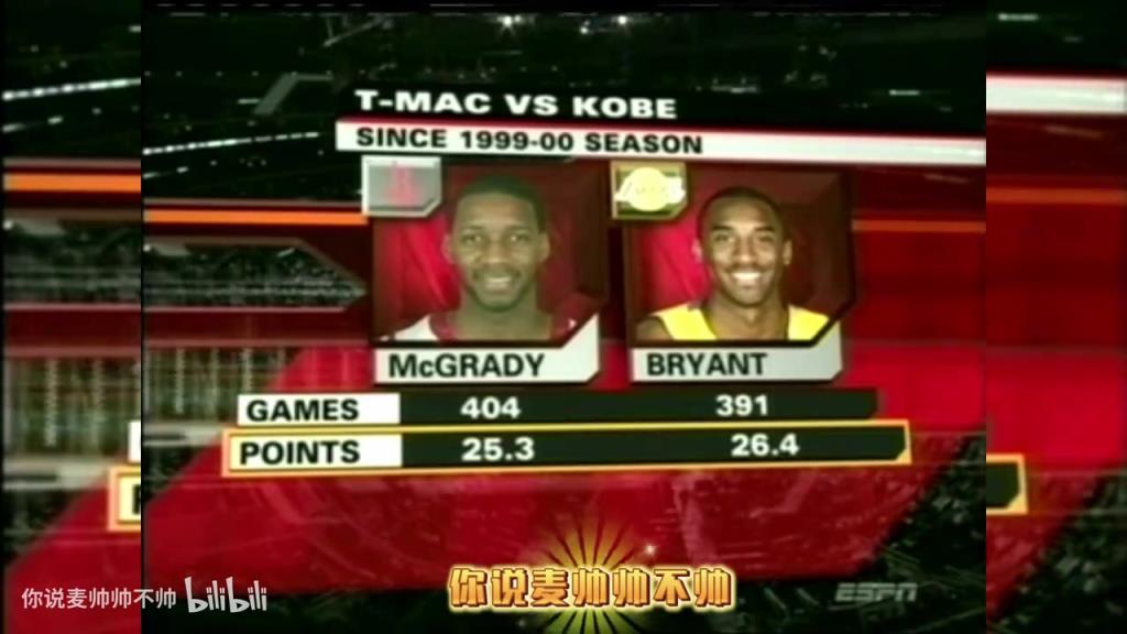 兩大王牌！07年火箭湖人賽前，轉(zhuǎn)播商放上了科比和麥迪的對(duì)比！